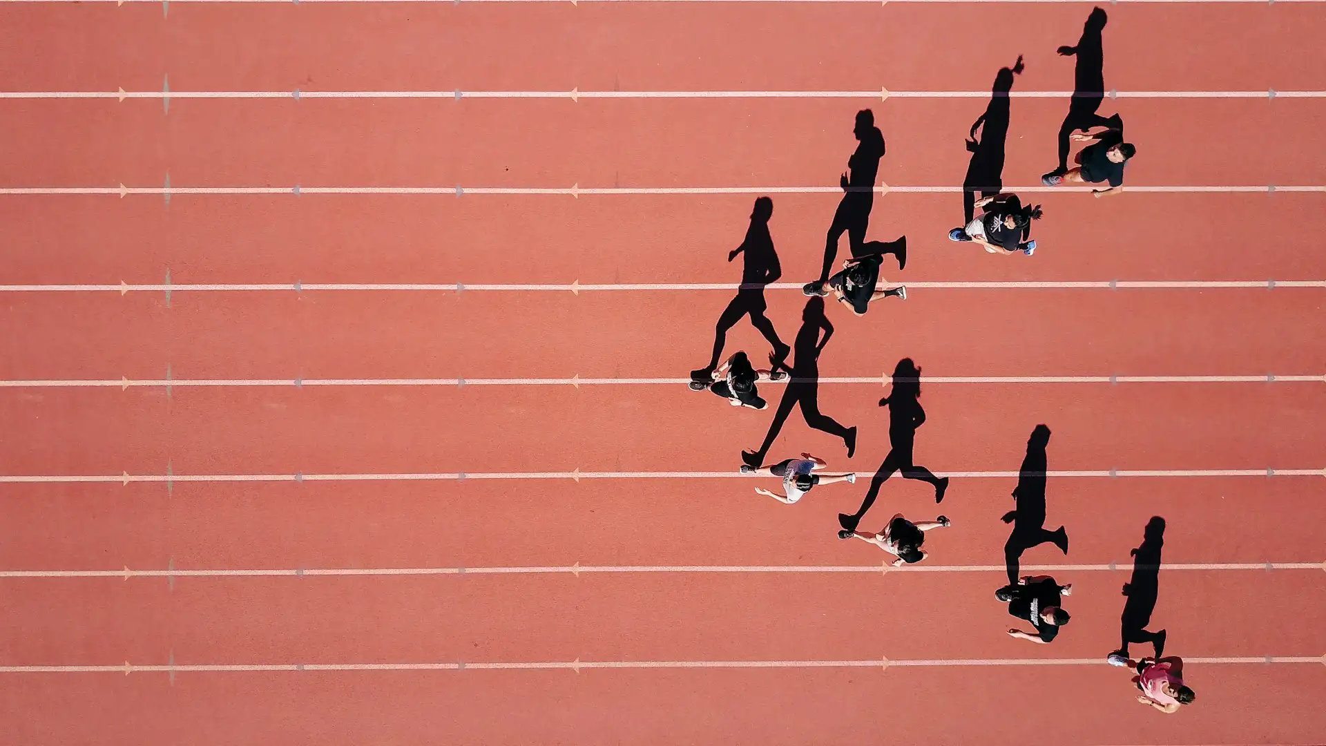 Athlete running at golden hour